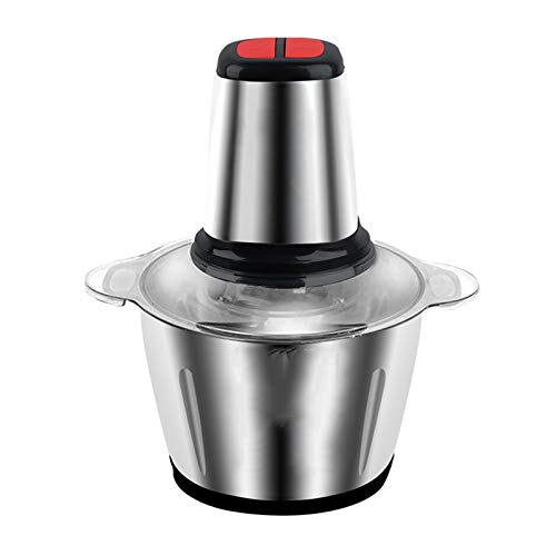 Haushalt Multifunktionale Edelstahl 2-3l Elektro-Fleischwolf, for Fleisch, Gemüse, Früchte Und Nüsse, Edelstahl-Schüssel Und 4 Scharfe Klingen