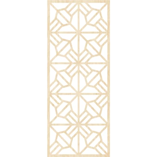 Image of 9 3 /8 inchW x 24 3 /8 inchH x 3 /8 inchT Auburn Decorative Fretwork Wood Wall Panels, Birch