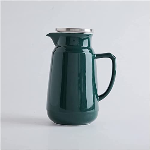 WSSSH Jarras Jarras de Bebidas Jarra de cerámica Simple Hervidor frío con asa y Tapa Tetera de Gran Capacidad (50.7 oz… - Imagen 4