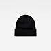 G-STAR RAW Womens Effo Long Beanie, Recycled Knit, Logo Patch Hat, Originals: Dark Black