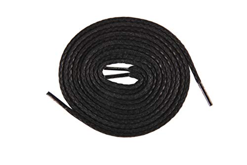 Die Schuhanzieher Kordelsenkel runder Schnürsenkel Schuhsenkel lüstriert gewachst 2,5mm z2214(60 cm,schwarz) Cover