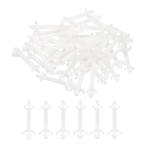 PATIKIL 60PCS Columna de Aislamiento de Placa de Circuito Impreso Soporte de Clip de Placa de Circuito de Bloqueo Inverso de Nylon con Doble Cabeza Altura 25.5mm /1