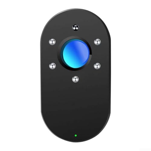 Mini detector de cámara portátil, escáner infrarrojo multifuncional con sistema de alarma para hotel, hogar, oficina, baño, protección de privacidad, seguridad de viaje, negro y blanco (negro)