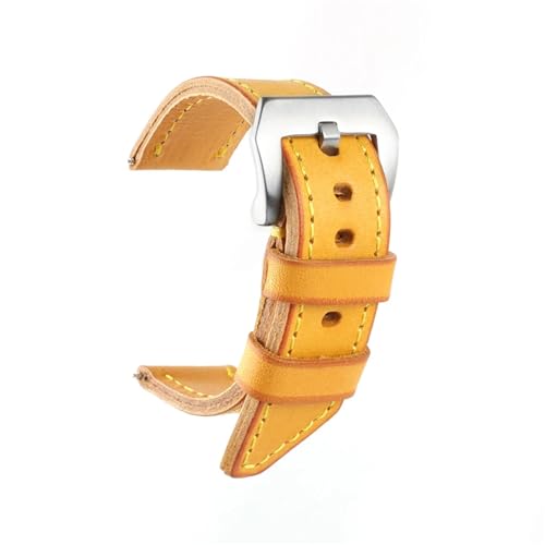 [X] {vEHb`Xgbv CG[ nhChEHb`oh 20mm 22mm 24mm 26mm EHb`Xgbv plC KY pKuXbgɓK vXgbv(Yellow-Silver Buckle,22mm)