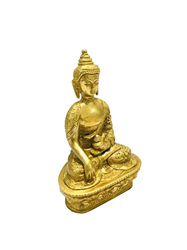 Estatua de Buda de latón 7 pulgadas miniatura 2