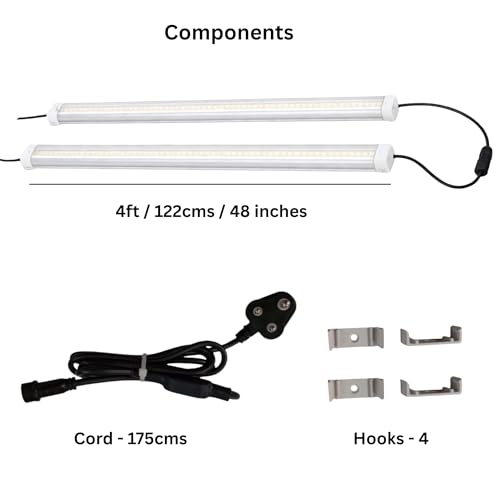 Image of City Greens 20W Full Spectrum (Pack of 2) Led Grow Lights for Indoor Plants | Artificial Sunlight for Plants| for Indoor Hydroponics |Comes with 2 Year Warranty.