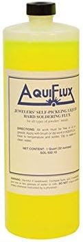 Aquiflux Self Pickling Flux for Precious Metals Gold Silver Jewelry and Hard Soldering 32 Oz (1 Quart)