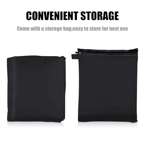 LCGOD Garden Furniture Covers for All Weathers Patio Furniture Covers, Heavy Duty 600D Oxford Fabric Rectangular Windproof Anti-UV Outdoor table Covers【Black】 (150 x 90 x 75 cm) - Image 6