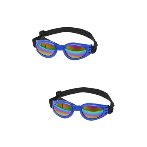 Beavorty 2 Pcs Uv Blocking Dog Goggles Large Breed Pet Sunglasses Durable Plastic Adjustable Straps