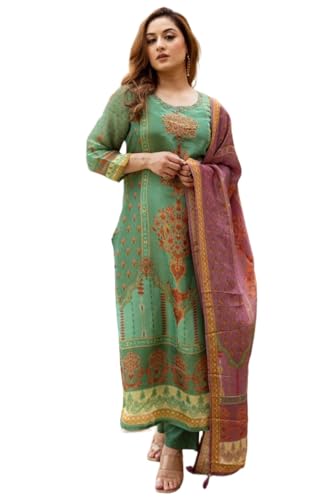 Pantalon et dupatta ensemble bandhani GoSriKi aux finitions soignées
