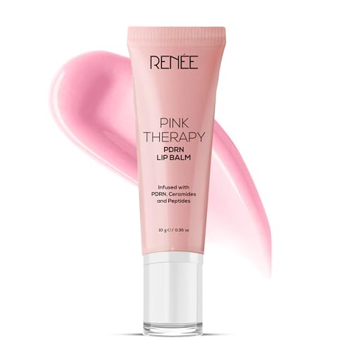 Image of RENEE Pink Therapy PDRN Overnight Lip Repairing & Moisturising Lip Balm For Dry, Chapped Lips | Glossy Finish, Revives Lip Barrier & Improves Elasticity | With Vegan PDRN, Peptides & Ceramides | 10g