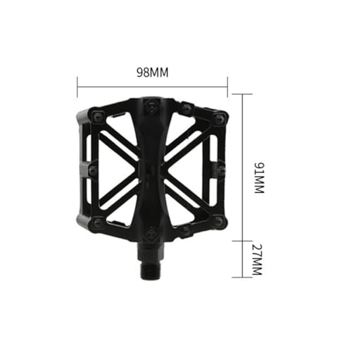 YdseozOA Fahrradpedale Fahrrad Aluminium rutschfeste langlebige Mountainbike-Pedale MTB BMX Radfahren Universal-Fahrradpedale Fahrradzubehör (schwarz)