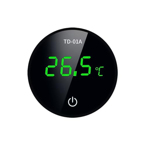 Tiardey LED Fishtank Thermometer Small Size Temperature Measuring Meter With LED-Screen Stick On For Tanks Stick On Thermometer