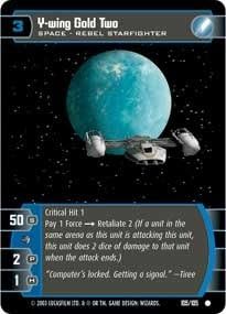 TCG THE BATTLE OF YAVIN FOIL Y-WING GOLD TWO 105C