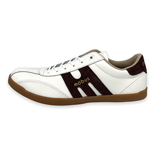 [モーブス] スニーカー メンズ レザー 本革 スポーツ カジュアル ウォーキングシューズ MUNSTER(ミュンスター) (S.WHT TUM/B.BRN, measurement_23_point_5_centimeters)