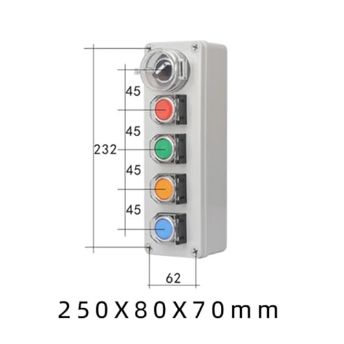 Boîtier de commande KLVN à bouton-poussoir 5P et finition étanche - 2