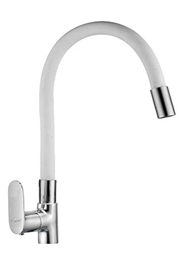 Aquieen Flexi Series Brass, Copper Swan Neck with Flexible Spout Basin Tap Cuff - [White] (B08HXCDZVH) Amazon Price History, Amazon Price Tracker