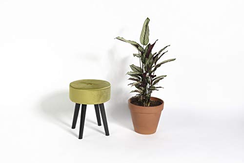 LIFA LIVING - Pouf imbottito, in legno MDF e velluto, 42 cm, 32 x...