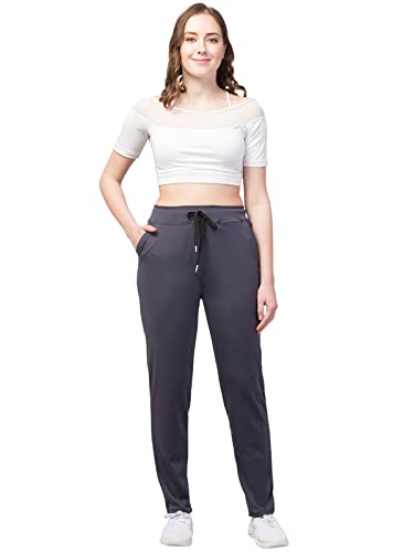 Image of BLUECON Women's Athletic Running Trackpants with Side Pockets Plazo Pants Open Bottom Straight Leg