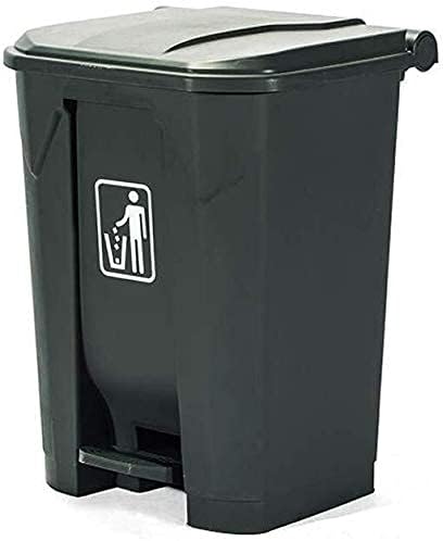 Waste Bins Trash Can for Outdoor Restaurant Large Collection Industrial Yellow 30L (Gray 30L) (Gray 80L)