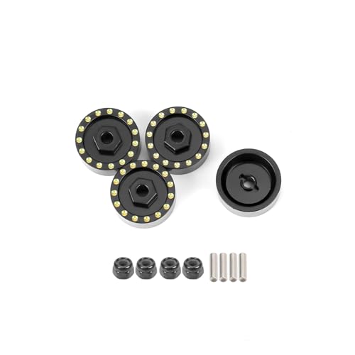 FEDCO SCX24 Wheel Weights 9g Counterweight Brass Hex Adapter for Axial SCX24 Upgrade Parts 1/24 RC Crawler