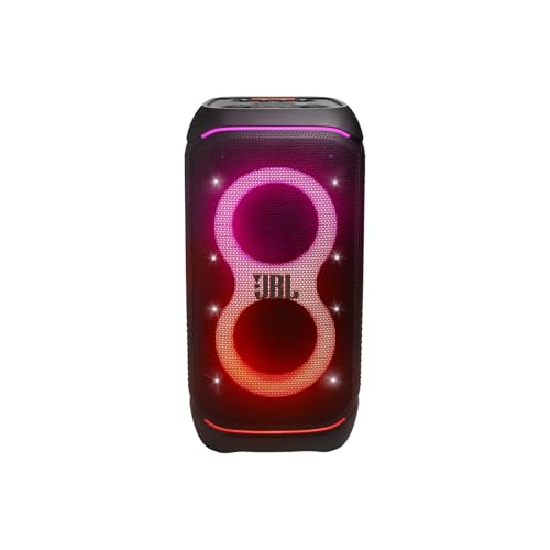 JBL, Caixa de Som, PartyBox Stage 320, Bluetooth, Portátil, Show de Luzes, À Prova de Respingos - 240W RMS - Preta