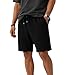 ROSS CAMP Sporthose Herren Kurz - Kurze Hosen Herren, Laufshorts Männer Sommer Baumwolle Jogginghose Fitnesshose Sport Sportshorts Bermuda Shorts Hose Trainingshose Tennis (XL, Schwarz)