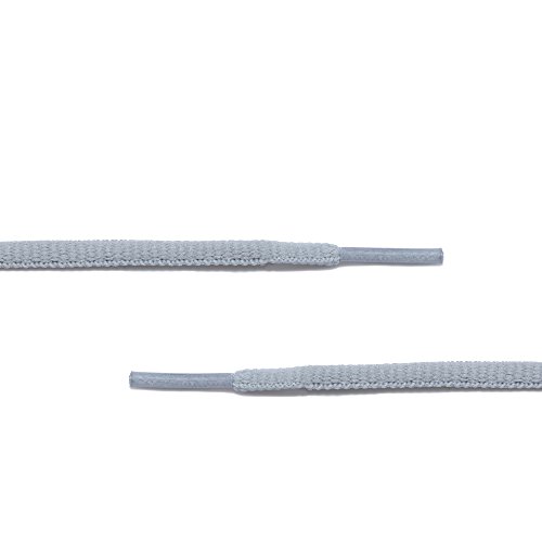 Aomidi 2 Pair Shoelaces Oval Half Round 1/4" Shoes Lace For Sneakers And Casual Shoes Shoelaces Replacements (45" Inches (114 Cm), Gray) #TOP4