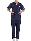 Lavar a mano con agua fría THEE Uniforme Médico Ropa Quirúrgica Bata Médico Laboratorio Enfermera Sanitaria Unisex