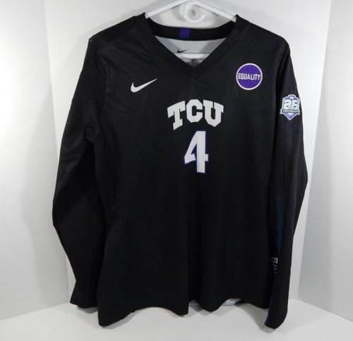 Texas Christian Uni TCU Horn Frogs #4 Nike Volleyball Game Used Jersey 750 - College Game Used