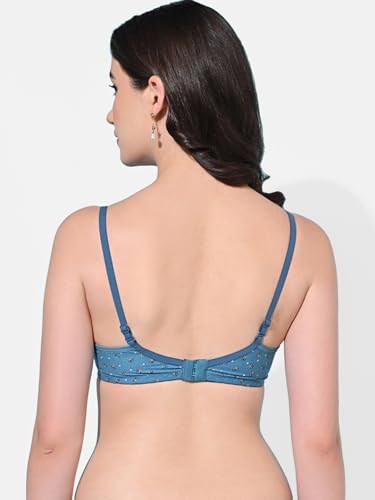Image of FIMS - Fashion is my style Women Cotton Blend Padded Non-Wired Everyday Bra Pack of 1 Cup- B Multicolor
