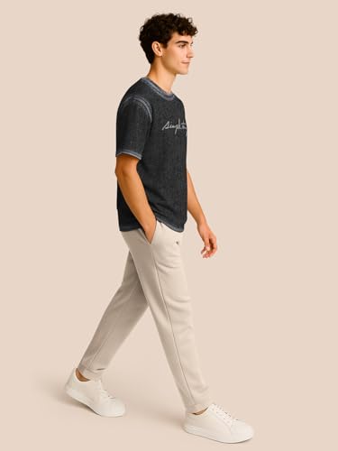 Image of BULLMER Trendy Co-ords with Oversized T-Shirt & Pants Clothing Set for Men | Cotton Blend Cord Set for Men