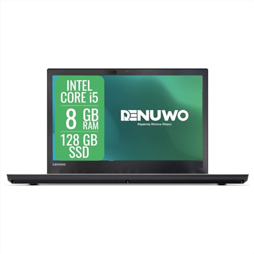 Lenovo Thinkpad Pc Portatile Notebook Intel i5 6th, 8 Gb Ram, 128 Gb SSD, Display da 14', WiFi, Windows 11 Pro + Libre Office (Ricondizionato)