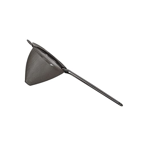 Colador de cóctel, filtro de malla fina de acero inoxidable para camarero, colador cónico, accesorios para té, jugo y café, color negro