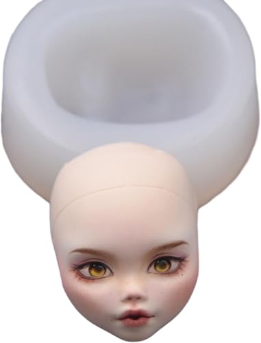 1Pc Transpant 3D Face Clay Molds Easy to Demold Dolls Face Clay Molds for Toy Epoxy Resinn Casting Handmade Craft Clay Mold for Face Ceramics and Pottery