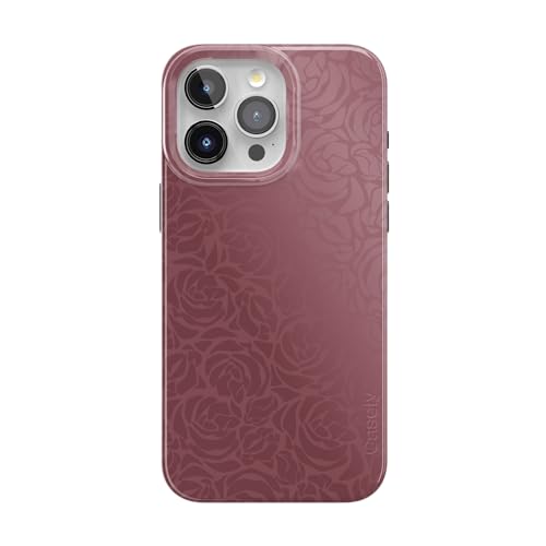 Casely iPhone 15 Pro Max Case | Moody Monochrome | Bordeaux Rose | Compatible with MagSafe | Classic Ultra Thin Design