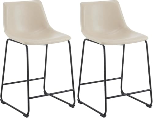DZYHFCO Taburetes de bar de altura ajustable, silla de bar de montaje simple, 360 grados (crema)