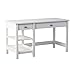 Bush Furniture Broadview Computer Desk with Shelves, Pure White (BDD154WH-03)