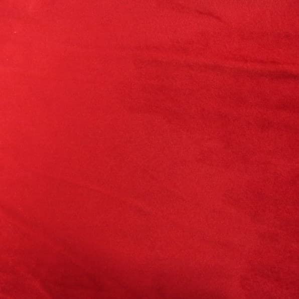 Cotton Look Velvet Fabric 100% Polyester 60" Wide Dressmaking Soft Material (Red)