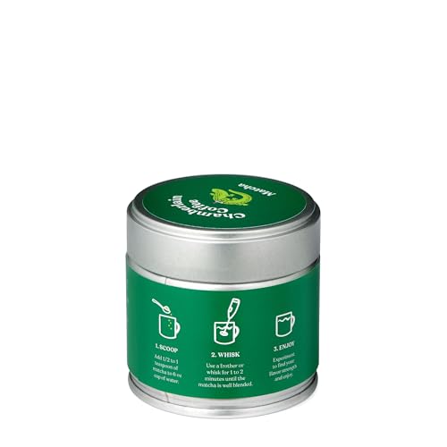 Chamberlain Coffee Ceremonial Matcha Green Tea Powder - First Harvest - Japanese Green Tea + Original Grade Matcha - Hot or Iced - Organic, Vegan & Gluten-Free Matcha Powder - (30g / 1.06 oz)
