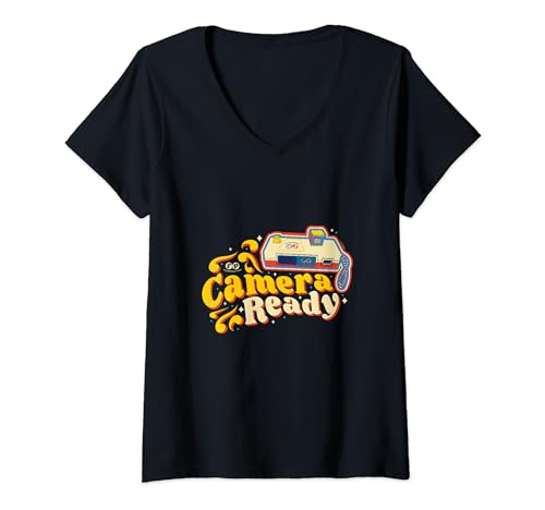 Femme Fisher Price - Appareil photo prêt T-Shirt avec Col en V