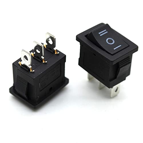 Interrupteur à bascule KCD1 mini 3 broches marche arrêt marche 21x15mm noir - 3