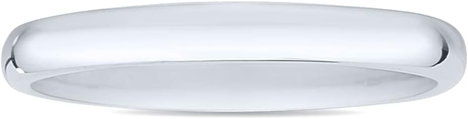 SZULPlatinum 2mm - 7mm Domed Comfort Fit Wedding Band