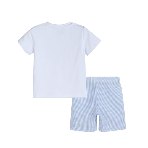 Image of Lil cactus Boys Smocked Shirt and Shorts 2Pc Set Spring Summer Outfit Toddler Little Boys Wear