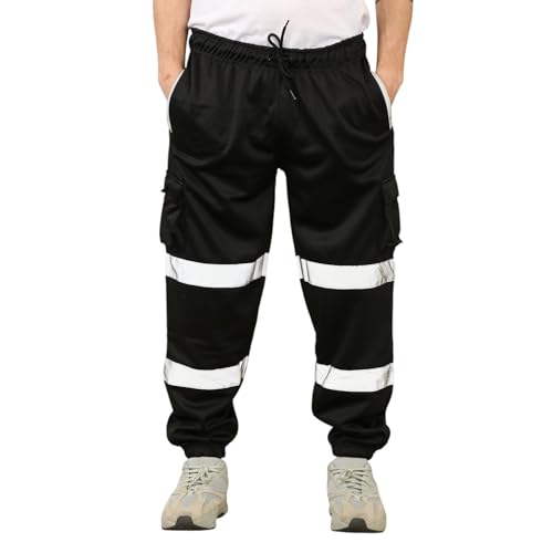 Pantalon travail haute visibilité homme jogging combat polaire avec poches sécurité