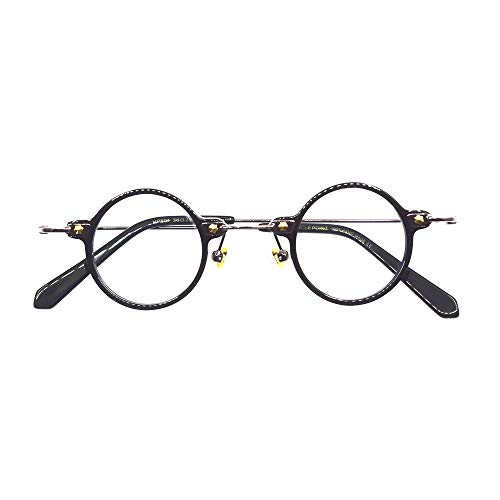 Image of Blue Light Blocking Glasses Computer Game Vintage Small Round Acetate Eyeglasses Frames
