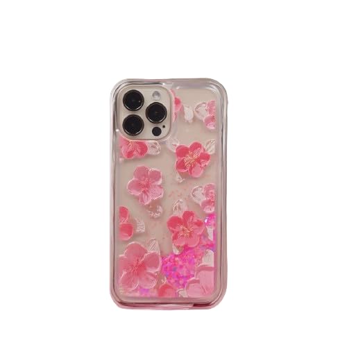 PEEPERLY Back Cover Case for iPhone 12 Pro Max Scratch Resistant Anti-Slip TPU Shockproof Protective Durable Luminous Glowing Glitter Flower Case(Pink) (B0DC6WYTKW) Amazon Price History, Amazon Price Tracker