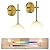 JKEYES Battery Operated Wall Sconce Set of 2, Gold Cordless Wall Lights with Dimmable Detachable Rechargeable Magnetic Bulbs,12 RGB Colors Wall Lights for Bedroom Living Room Hallway