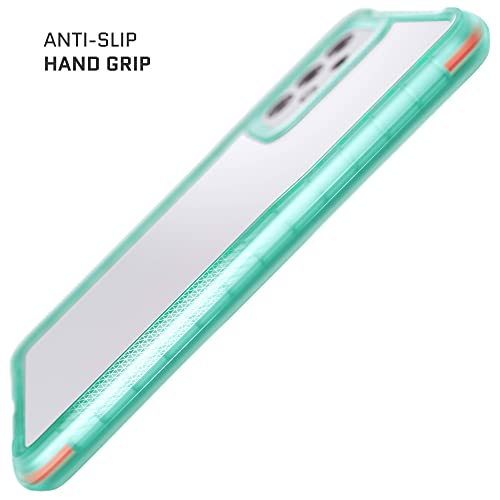 Image of Ghostek COVERT Teal Clear Galaxy A53 5G Phone Case Shockproof Grip Bumper Protective Cover Slim Fit Thin Lightweight Design Cases Designed for 2022 Samsung Galaxy A53 5G (6.5in) (Teal-Limited Edition)