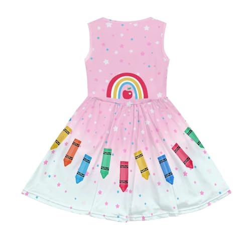 Fashion Sleeveless Dress for Girls Loose Sundress Casual Crew Neck Dress with Pockets for Outdoor Activity2